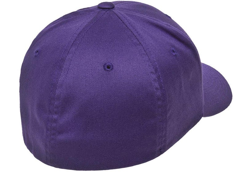 Flexfit Men's Wooly Combed Twill Fitted Baseball Cap, Purple, Small-Medium - Image 2
